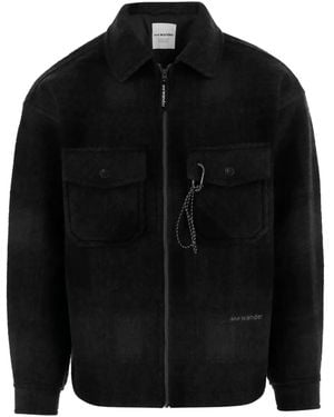 and wander Flap-Pocket Zip Jacket - Black