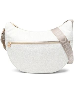 Borbonese Middle Luna Cross Body Bag - White