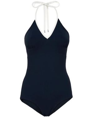 Peserico Bañador De Dos Tonos Con Cuello Halter - Azul