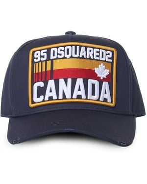DSquared² D2 Logo-Patch Baseball Cap - Blue