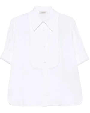 Agnona Fringed Shit - White