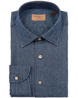 Borriello Camisa Con Botones - Azul