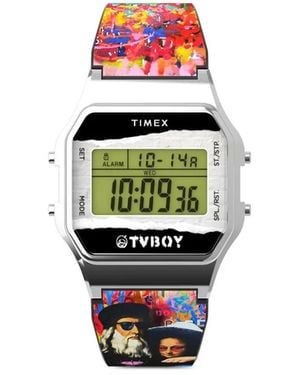 Timex X Tvboy 80 Llb Case Resin Strap 34Mm - White