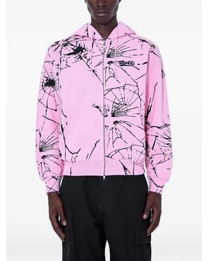 BoTT Shattered-Print Zip-Up Hoodie - Pink