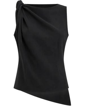 Rohe Draped Asymmetrical-Hem Top - Black