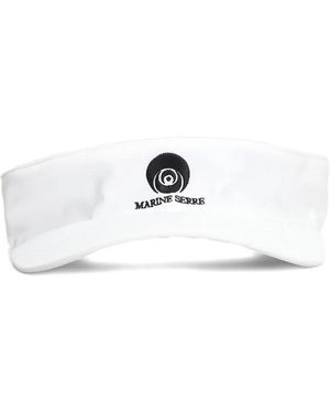 Marine Serre Logo-Embroidered Visor - White