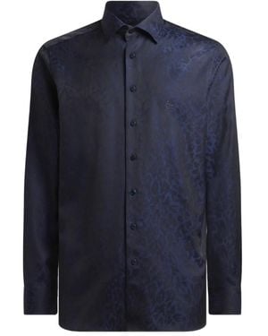 Etro Chemise À Motif Animalier En Jacquard - Blue