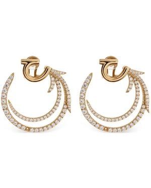 Ferragamo Crystal-Embellished Earrings - Metallic