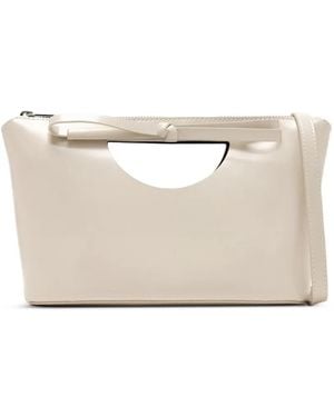 STUDIO AMELIA Cut-Out Bow Clutch Bag - Natural