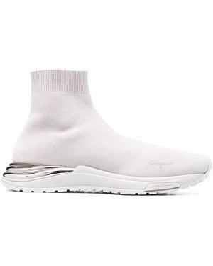 Ferragamo Ferragamo Ankle Sock Trainers - White