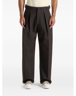 Manière De Voir Lior Box Pleat Wide Leg Trousers - Black