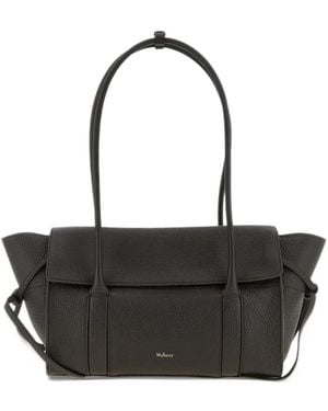 Mulberry Small Bayswater Grained Leather Tote Bag - Black