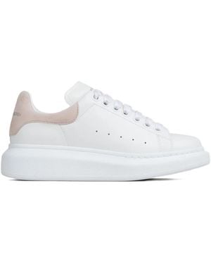 McQueen Suede-Panelled Sneakers - White