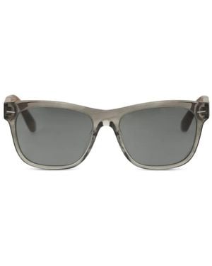 Brunello Cucinelli Tortoiseshell-Effect Rectangle-Frame Sunglasses - Grey