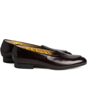 Fortela Hampton Abrasive Leather Slippers - Black