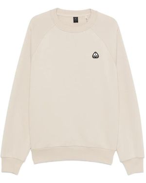 Moose Knuckles Yul Logo-Patch Raglan-Sleeve Sweatshirt - White