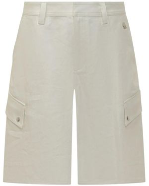 Off-White c/o Virgil Abloh Shorts aus Leinen - Natur