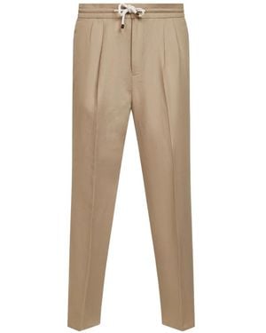 Brunello Cucinelli Drawstring Trousers - Natural