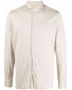 Fedeli Jersey Button Down Shirt - Multicolour