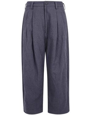 Ziggy Chen Pleated Wide-Leg Pants - Blue