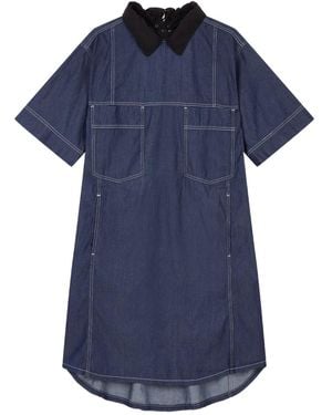 Studio Tomboy X Abito Midi Denim Con Colletto Rimovibile - Blu