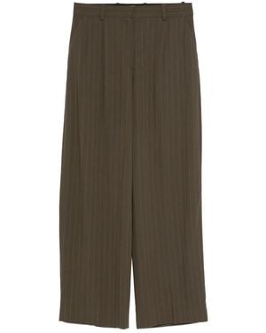 TOTEME ピンストライプ ワイドパンツ - グリーン