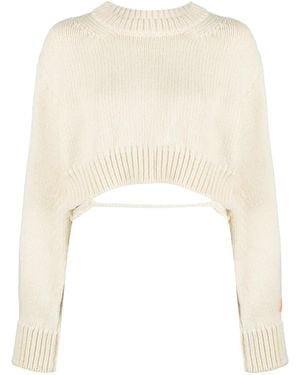 Heron Preston Trui Met Open Rug - Naturel