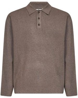 Hevò Mar Grande Long-Sleeve Polo Shirt - Brown