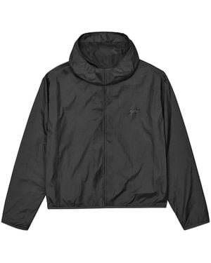 Arte' Hooded Logo-Detail Jacket - Black