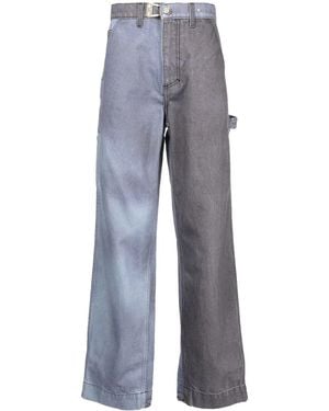 Objects IV Life Two-Tone Straight Denim Pants - Blue