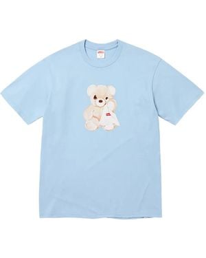 Supreme Bear-Print T-Shirt - Blue