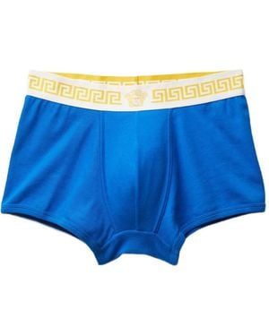 Versace Gerippte Hose Aus Baumwolljersey - Blau