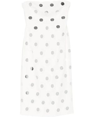 David Koma Polka-Dot Dress - White
