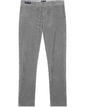 Paul & Shark Flat-Front Chino Trousers - Grey