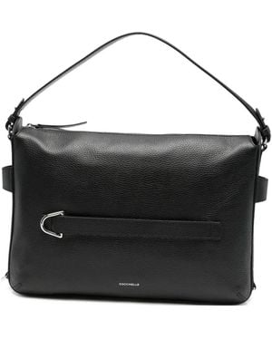 Coccinelle Sac Cabas En Cuir Grainé - Black