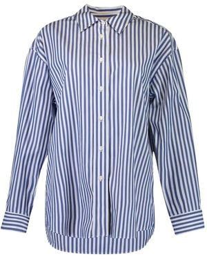La Ligne Shelby Striped-Pattern Shirt - Blue