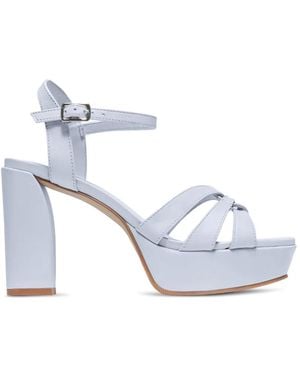 Bernardo Vittoria Woven Platform Sandals - White