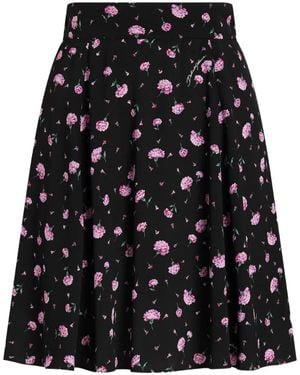 Dolce & Gabbana Floral-Print Mini Skirt - Black