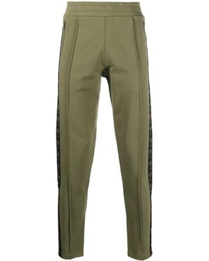 Moschino Logo-Print Cotton Track Trousers - Green