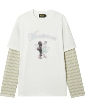 Mini Cream Layered T-Shirt - White
