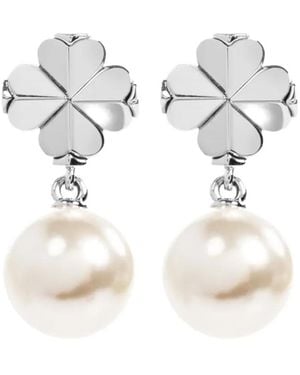 Kate Spade Orecchini Pendenti Con Perle - Bianco