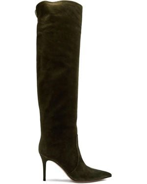 Gianvito Rossi Hansen 90Mm スエード ロングブーツ - ブラック