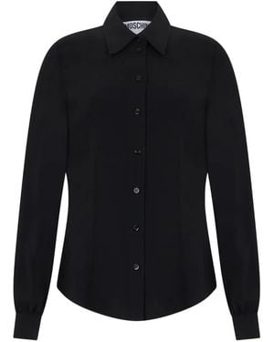 Moschino Button-Up Long-Sleeve Shirt - Black