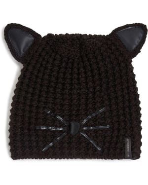 Karl Lagerfeld K/Essential Choupette Beanie - Black