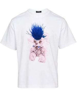 we11done Teddy-Bear Graphic T-Shirt - White
