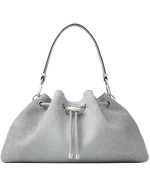 Jimmy Choo Bolso De Hombro Cinch Mediano Con Cordones - Gris