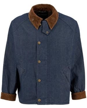 Barbour Corduroy-Collar Denim Jacket - Blue