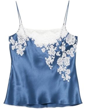 Carine Gilson Lace-Details Slip - Blue