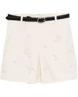 Self-Portrait Minirock Mit Perlen - Weiß