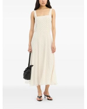 ROTATE BIRGER CHRISTENSEN Vestido midi acampanado - Blanco
